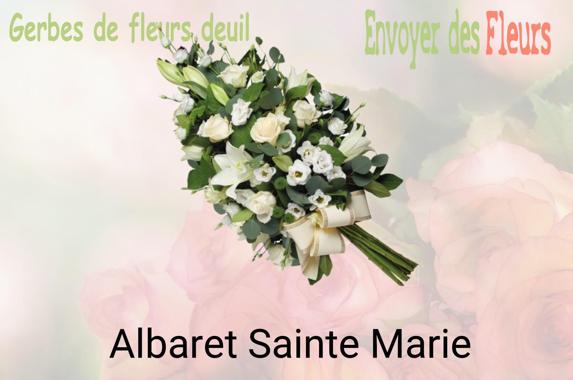 Gerbe de fleurs de deuil livrée à Albaret-Sainte-Marie